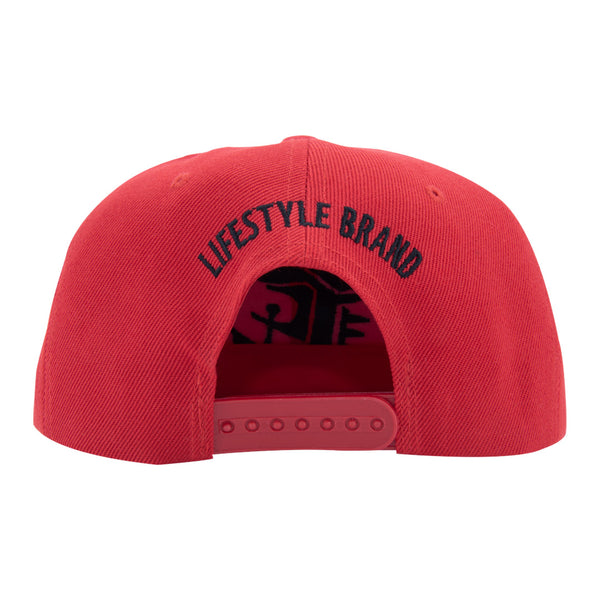 SNAPBACK/ RED BLK LOGO