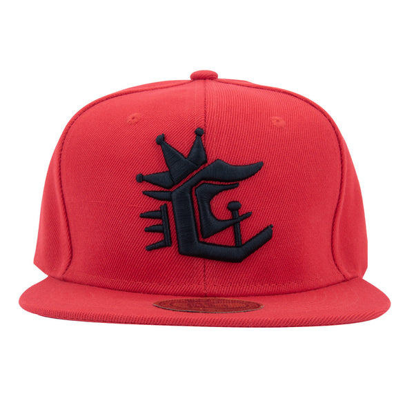 SNAPBACK/ RED BLK LOGO